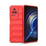 For Xiaomi Redmi K50 Pro Magic Shield TPU + Flannel Phone Case(Red)