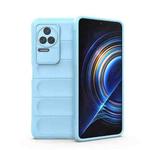 For Xiaomi Redmi K50 Pro Magic Shield TPU + Flannel Phone Case(Light Blue)