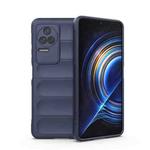 For Xiaomi Redmi K50 Pro Magic Shield TPU + Flannel Phone Case(Dark Blue)