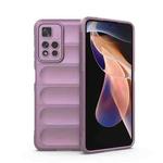 For Xiaomi Redmi Note 11 Pro 5G Chinese Magic Shield TPU + Flannel Phone Case(Purple)