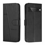 For Google Pixel 7 Pro Stitching Calf Texture Buckle Leather Phone Case(Black)
