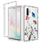 For Samsung Galaxy Note10+ PC+TPU Transparent Painted Phone Case(Tree Butterflies)