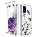 For Samsung Galaxy S20+ PC+TPU Transparent Painted Phone Case(Tree Butterflies)