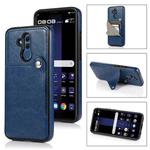 For Huawei Mate 20 Lite Pure Color Oblique Card PU + TPU Phone Case(Blue)