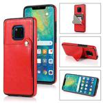 For Huawei Mate 20 Pro Pure Color Oblique Card PU + TPU Phone Case(Red)