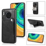 For Huawei Mate 30 Pure Color Oblique Card PU + TPU Phone Case(Black)