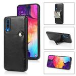 For Huawei P30 Pure Color Oblique Card PU + TPU Phone Case(Black)