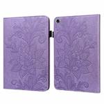 For Lenovo M10 Plus 10.6 3rd Gen 2022 Lace Flower Embossing Pattern Leather Tablet Case(Purple)