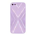 For iPhone SE 2022 / SE 2020 / 8 / 7 9XA Texture TPU + Tempered Glass Phone Case(Purple)