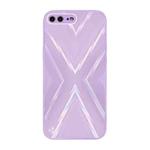 9XA Texture TPU + Tempered Glass Phone Case For iPhone 8 Plus / 7 Plus(Purple)