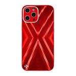 For iPhone 11 Pro Max 9XA Texture TPU + Tempered Glass Phone Case (Red)