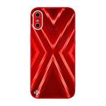 For iPhone XS Max 9XA Texture TPU + Tempered Glass Phone Case(Red)