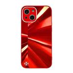 For iPhone 13 Spotlight Texture TPU + Tempered Glass Phone Case(Red)