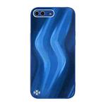 Lightning Texture TPU + Tempered Glass Phone Case For iPhone 8 Plus / 7 Plus(Blue)