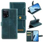 For OPPO Find X5 Pro Copper Buckle Leather Phone Case(Green)