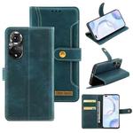 For Honor 50 Pro Copper Buckle Leather Phone Case(Green)