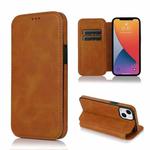For iPhone 13 Knight Magnetic Suction Leather Phone Case(Khaki)