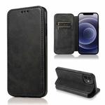 For iPhone 12 mini Knight Magnetic Suction Leather Phone Case (Black)