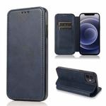 For iPhone 12 mini Knight Magnetic Suction Leather Phone Case (Blue)