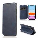 For iPhone 11 Knight Magnetic Suction Leather Phone Case (Blue)