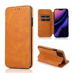 For iPhone 11 Pro Max Knight Magnetic Suction Leather Phone Case (Khaki)