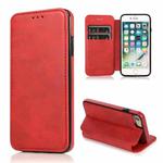 For iPhone SE 2022 / SE 2020 / 8 / 7 Knight Magnetic Suction Leather Phone Case(Red)