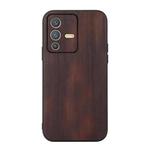 For vivo S12 5G / V23 5G Yellow Cow Texture PU Phone Case(Coffee)