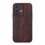 For vivo S12 Pro 5G / V23 Pro 5G Yellow Cow Texture PU Phone Case(Coffee)