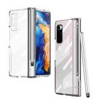 For Xiaomi Mi Mix Fold Electroplating Hinge Phone Case with Stylus(Transparent)