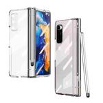 For Xiaomi Mi Mix Fold Full Body Electroplating Hinge Phone Case with Stylus(Transparent)