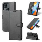 For Xiaomi Redmi 10C / Redmi 10 India AZNS Skin Feel Calf Texture Flip Leather Phone Case(Black)