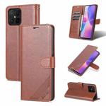 For Honor X8 / X30i AZNS Sheepskin Texture Flip Leather Phone Case(Brown)