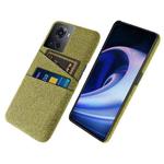 For OnePlus Ace Cloth Texture Card Slot PC+Nylon Phone Case(Yellow)