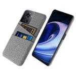 For OnePlus Ace Cloth Texture Card Slot PC+Nylon Phone Case(Light Grey)