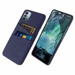 For Nokia G11 Cloth Texture Card Slot PC+Nylon Phone Case(Blue)