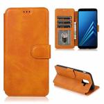 For Samsung Galaxy A6 2018 Shockproof PU + TPU Leather Phone Case(Khaki)