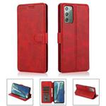 For Samsung Galaxy Note20 Shockproof PU + TPU Leather Phone Case(Red)