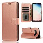 For Samsung Galaxy S10+ Shockproof PU + TPU Leather Phone Case(Rose Gold)