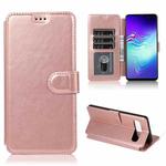 For Samsung Galaxy S10 5G Shockproof PU + TPU Leather Phone Case(Rose Gold)