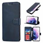 For Samsung Galaxy S22+ 5G Shockproof PU + TPU Leather Phone Case(Blue)