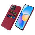 For Honor Play6T Pro Cloth Texture Card Slot PC+Nylon Phone Case(Red)