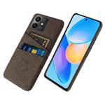 For Honor Play6T Pro Cloth Texture Card Slot PC+Nylon Phone Case(Brown)