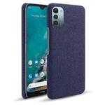 For Nokia G11 Cloth Texture PC + Nylon Back Phone Case(Blue)