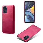 For Motorola Moto G 5G 2022 Calf Texture PC + PU Phone Case(Rose Red)