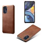 For Motorola Moto G 5G 2022 Calf Texture PC + PU Phone Case(Brown)