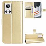 For OPPO Realme GT Neo3 Retro Crazy Horse Texture Leather Phone Case(Gold)