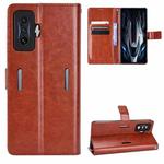 For Xiaomi Poco F4 GT / Redmi K50 Gaming Retro Crazy Horse Texture Leather Phone Case(Brown)