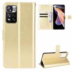 For Xiaomi Poco X4 NFC /Redmi Note 11 Pro China Retro Crazy Horse Texture Leather Phone Case(Gold)