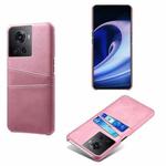 For OnePlus Ace Calf Texture Card Slots PC+PU Leather Phone Case(Pink)