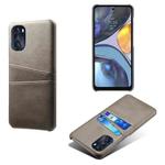 For Motorola Moto G 5G 2022 Calf Texture Card Slots PC+PU Leather Phone Case(Grey)